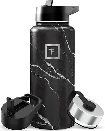 Miniatura 14 de IRON °FLASK Frasco de hidratación para acampar y senderismo con pajilla, botella de agua deportiva de acero inoxidable con aislamiento de boca