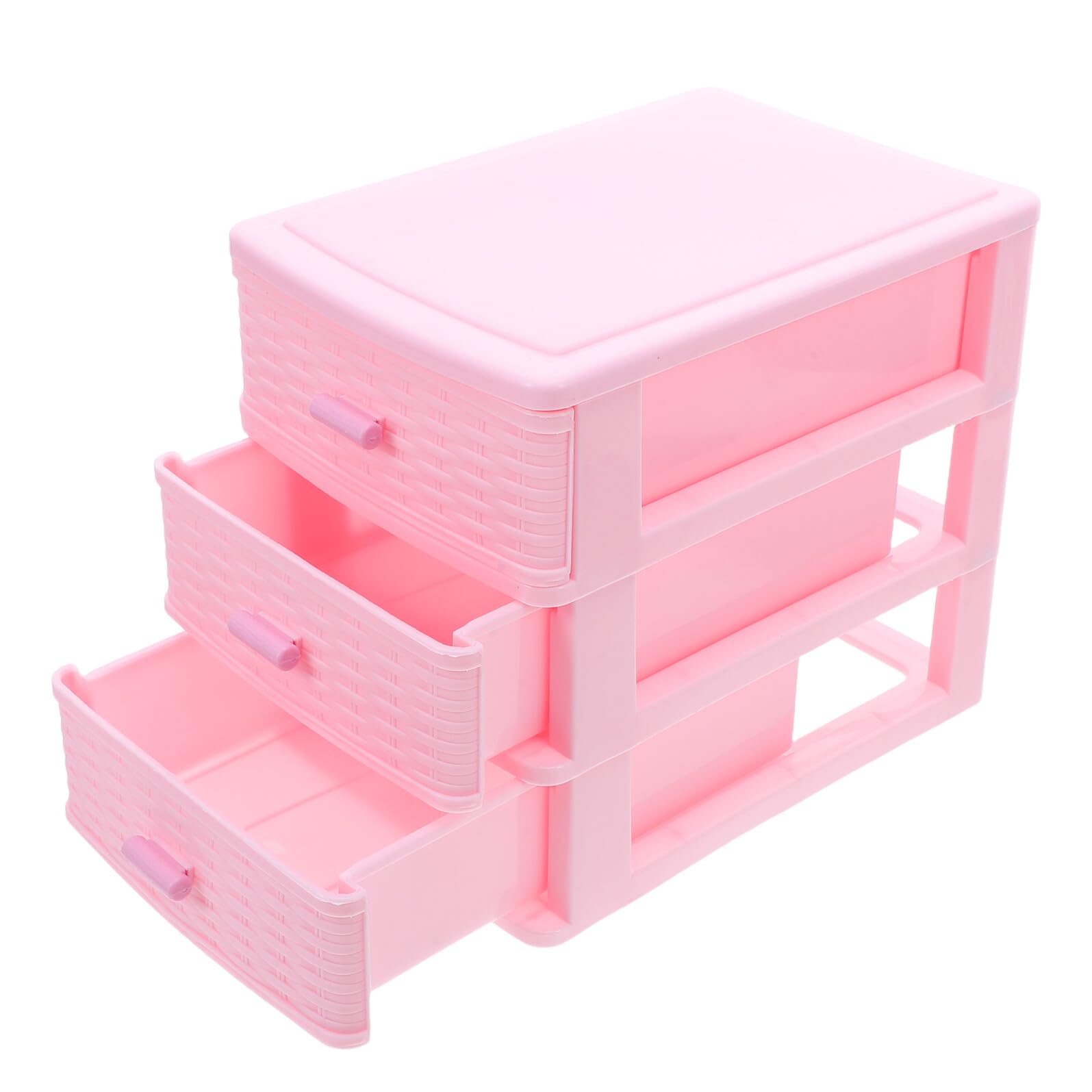 Homoyoyo Cassettiera da Scrivania Mini in Plastica Rosa a Cassetti | Organizzazione a Strati, Scomparti Interni Separati, per Cancelleria e Cosmetici in Dormitorio o Aula