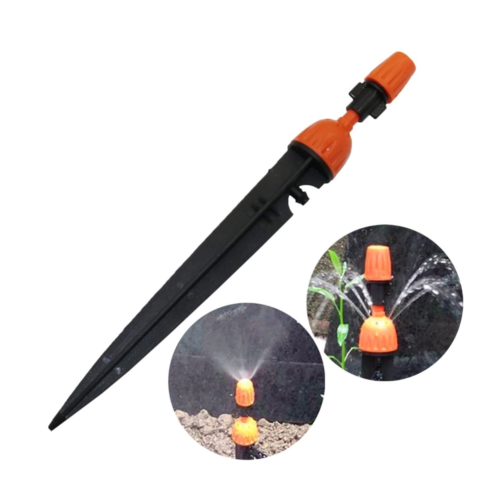 Sistema di irrigazione a pioggia for prato da giardino Micro irrigatore regolabile e gocciolatore 2 funzioni Strumenti agricoli Irrigazione a goccia Tubo da 4/7 mm 100 pezzi(Orange)