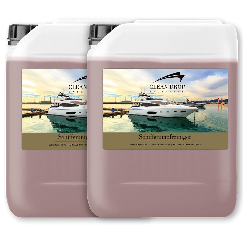 ABACUS® Bootsreiniger, Schiffsrumpfreiniger, Schiffsreiniger, Bootsrumpfreiniger, Yachtreiniger, Unterwasserschiffreiniger - Clean Drop - Reiniger für Schiffsrumpf & Antifouling 10L Kanister (1428.10)