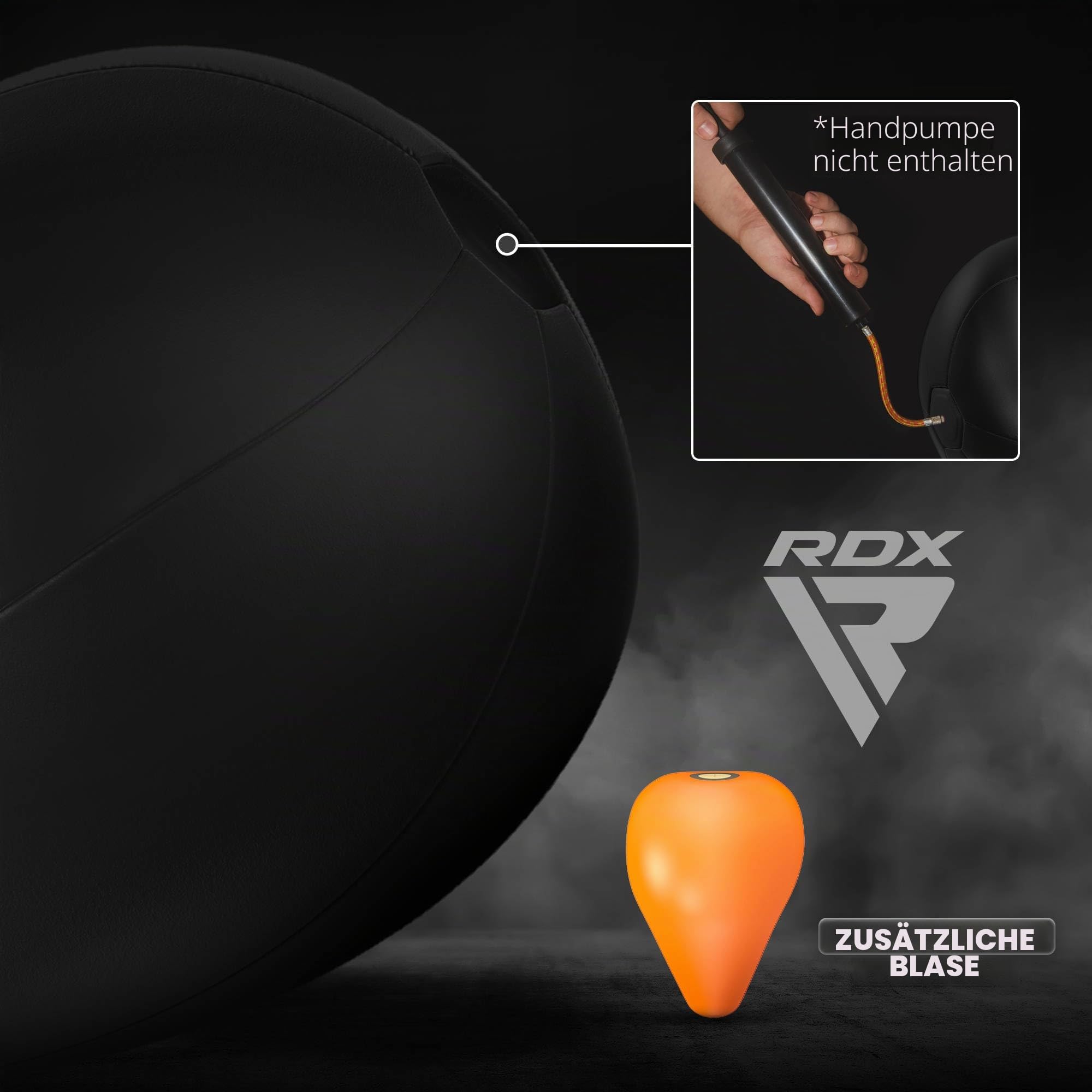RDX Boxbirne Erwachsene Leder Set, Speedball Hängend Mit Halterung, Profi Punchingball Boxing Speed Bag, Geschwindigkeit Ball Boxen Training Trainingsgeräte