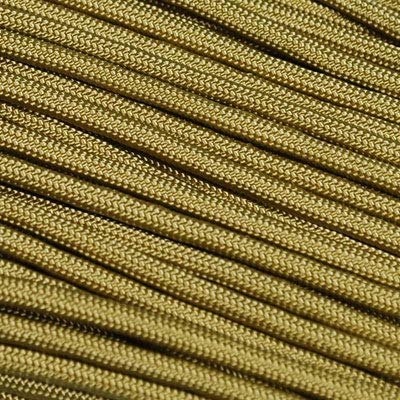 The Paracord Store | Type III 550 Paracord - 50 FT Hank, Gold | Heavy Duty 7 Strand Tactical Paracord - USA Made Nylon Outdoor Parachute Cord for Camping, Fishing & More - Survival Cord