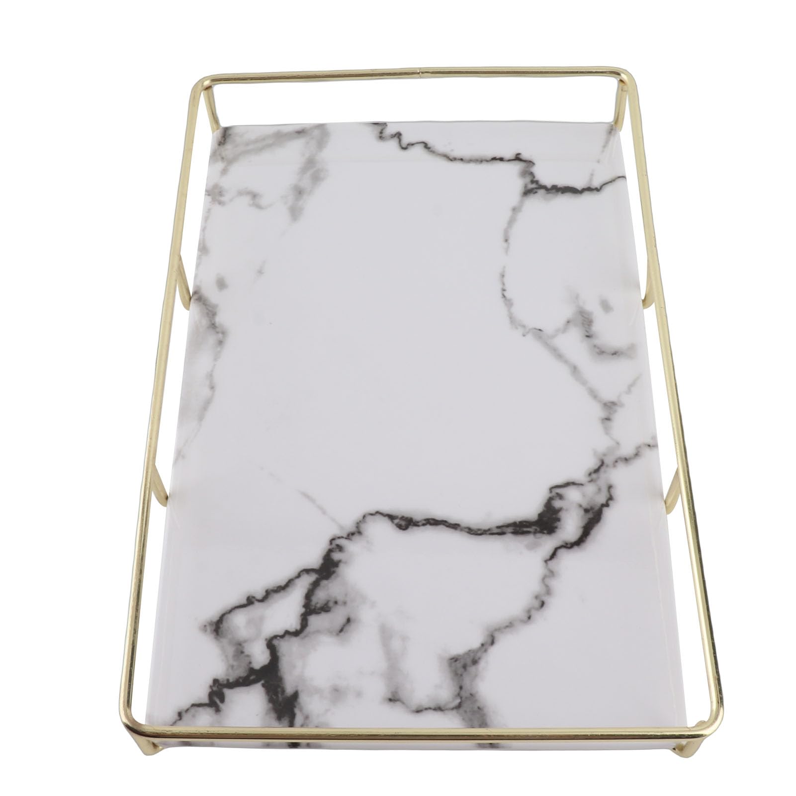 Bandeja de tocador Organizador de Escritorio Soporte de decoración acrílica Maquillaje Joyería Perfume Estante de Hierro Resistente Ventilación Sala de Estar Baño Mesa