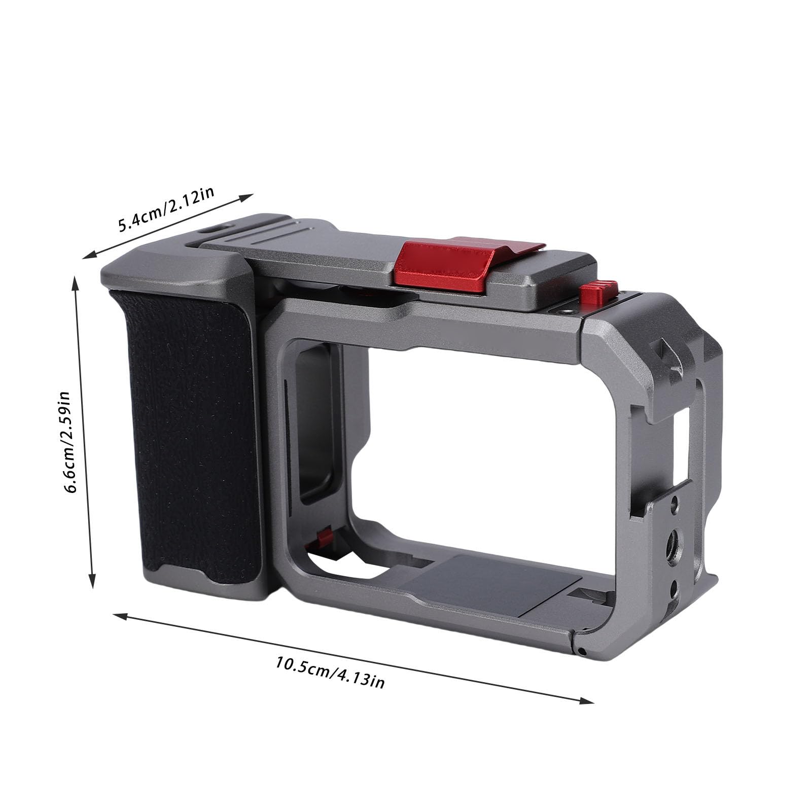 Kit Street Grip, Gabbia per Fotocamera in Lega di Alluminio con Protezione Antiurto e Impugnatura in Silicone per Go Ultra, con Supporto per Fredda e Cinturino da Po