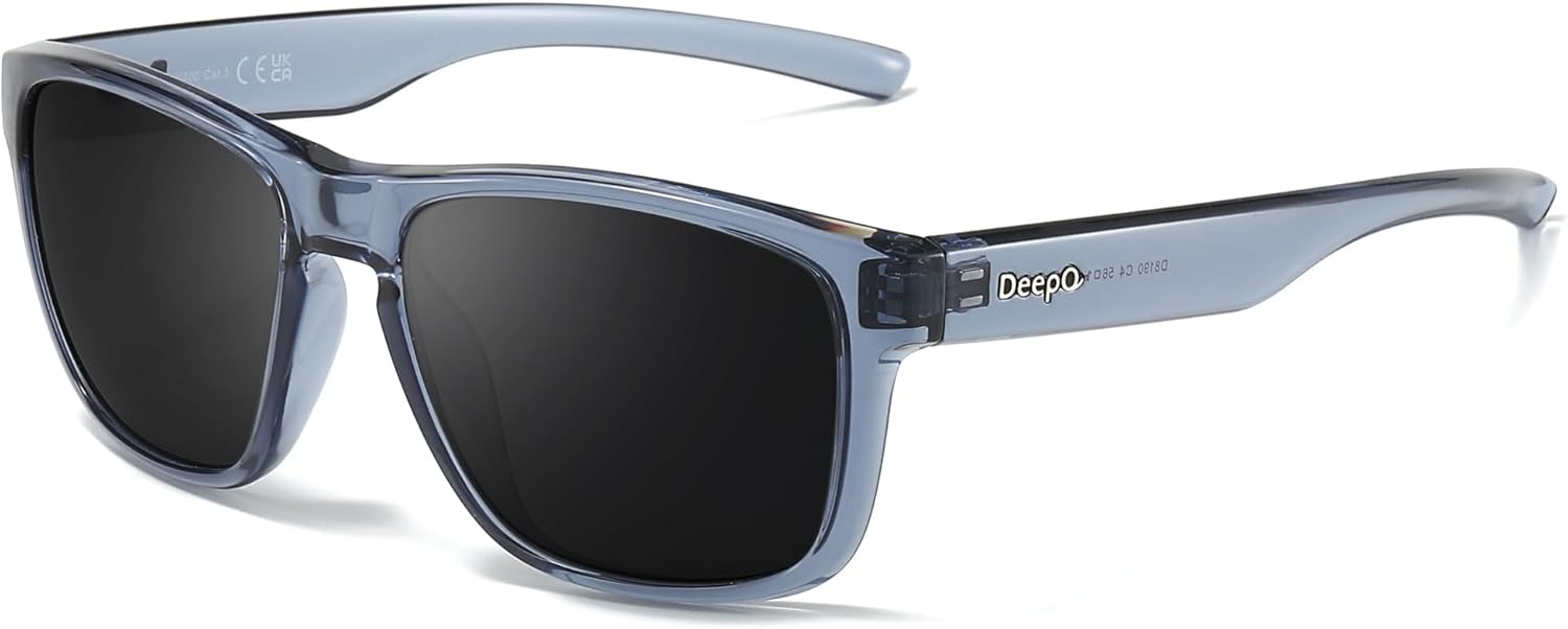 DeepQ Polarized Sport Sunglasses with UV Protection for Men Women – Great for Driving, Running, Fishing, and Cycling