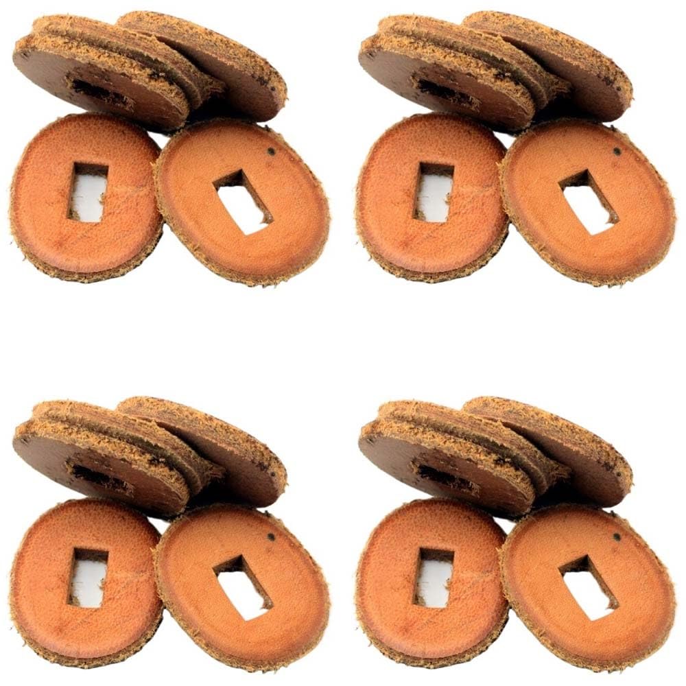 Echeson 20 Pieces Leather Knife Embryo Handle Spacers Knife Handle Hand Guard Spacer Gaskets Knife Handle DIY Accessories(Large)