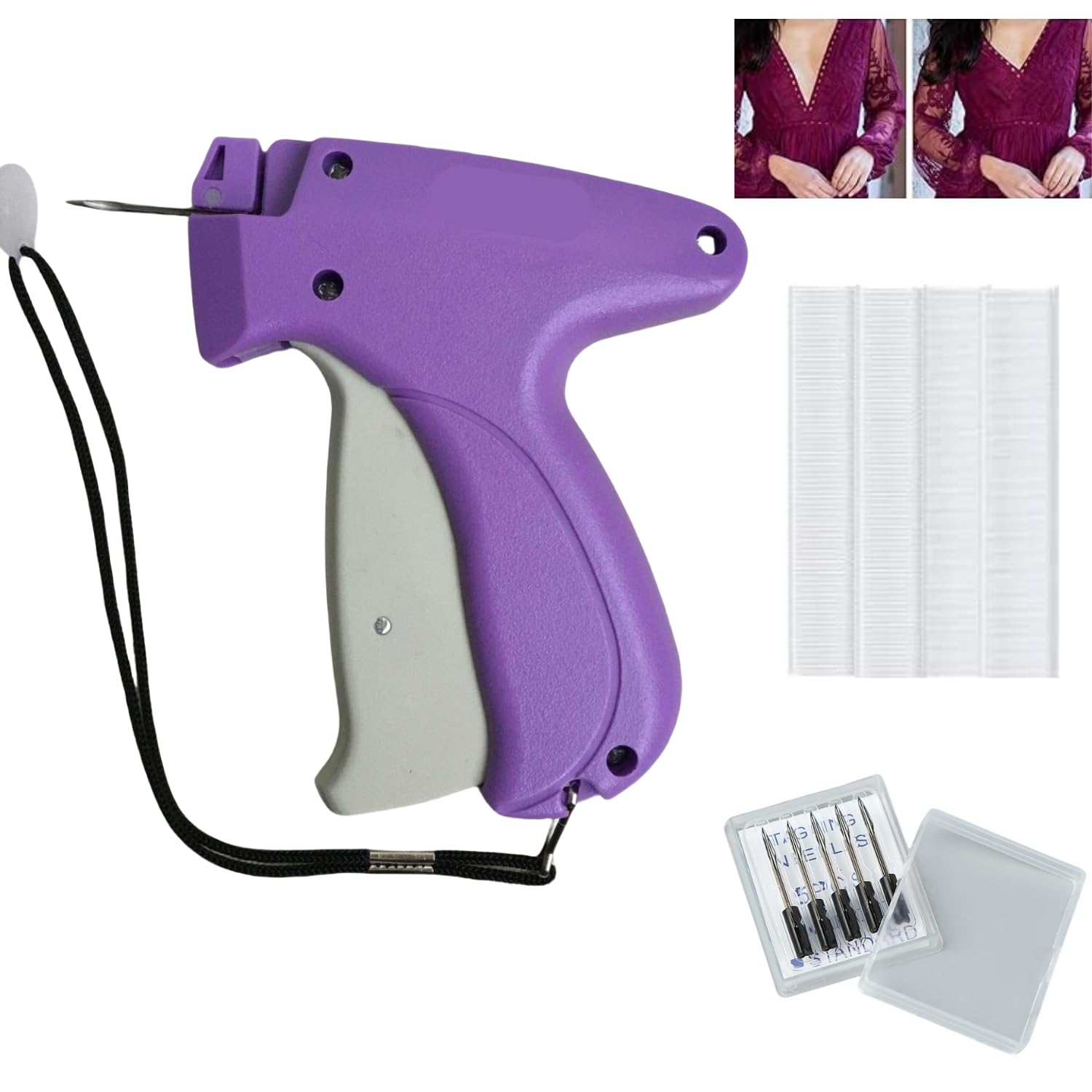 TREPOKA Stitchy Quick Clothing Fixer, Tagging Gun for Clothing with 1000 Fasteners and 6 Needles,Clothes Fixing Gun-Your On The Go Clothing Fixer for Instant Repairs
