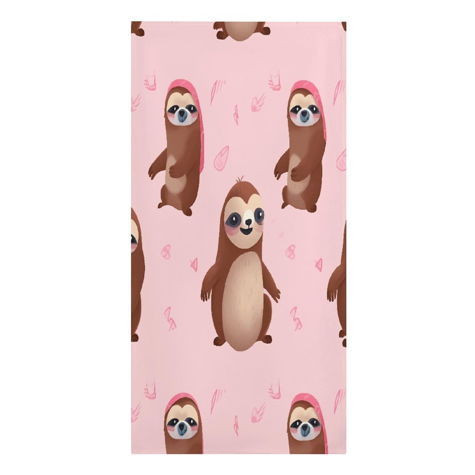 Adfgyerh Women's Style Sloth-Pink Microfiber Sand Free Towels Large Quick-Dry. Beach Towel For Swimming Pool Camping Beach .Beach Accessories， They Are Essential Accessories For Adults, And Men, Vacation Gift