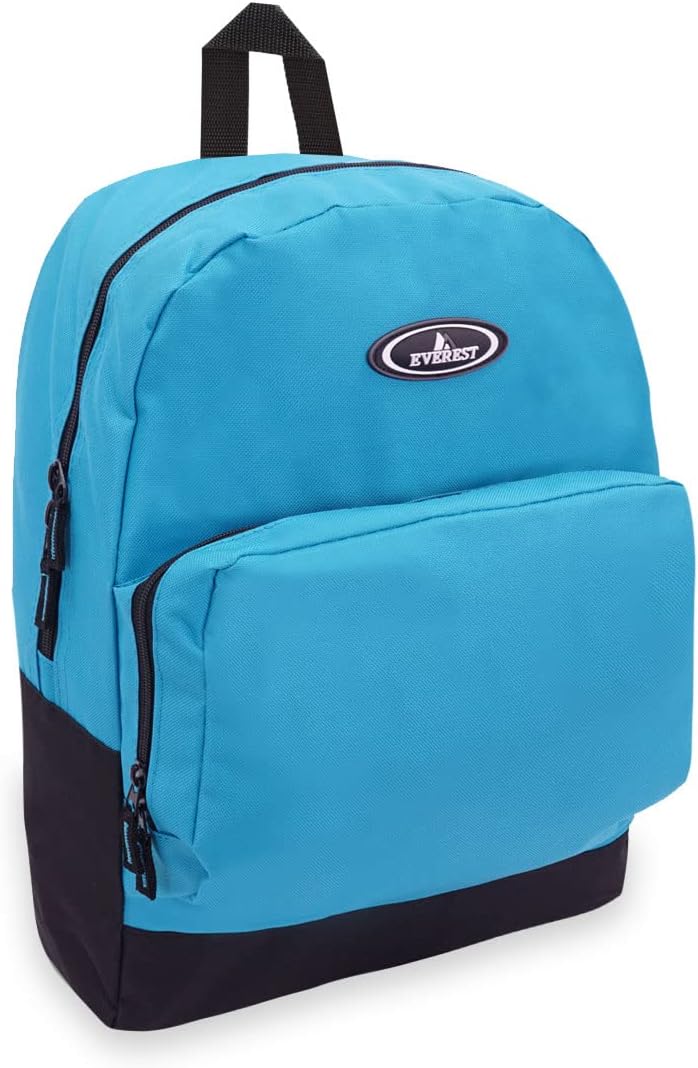 Everest Classic Backpack with Front Organizer, Turquoise