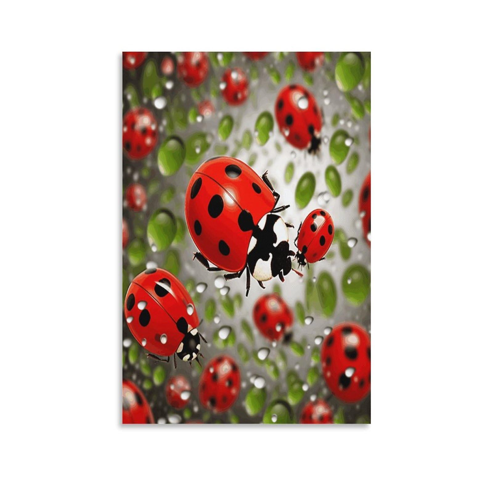 VstaDank Ladybug Canvas Wall Art on Canvas Prints Artwork Exquisite Decor Artwork Hang Wall Picture Hangable Decor Painting Picture Printed Poster Art for Home Decor 20x30inch(50x75cm)