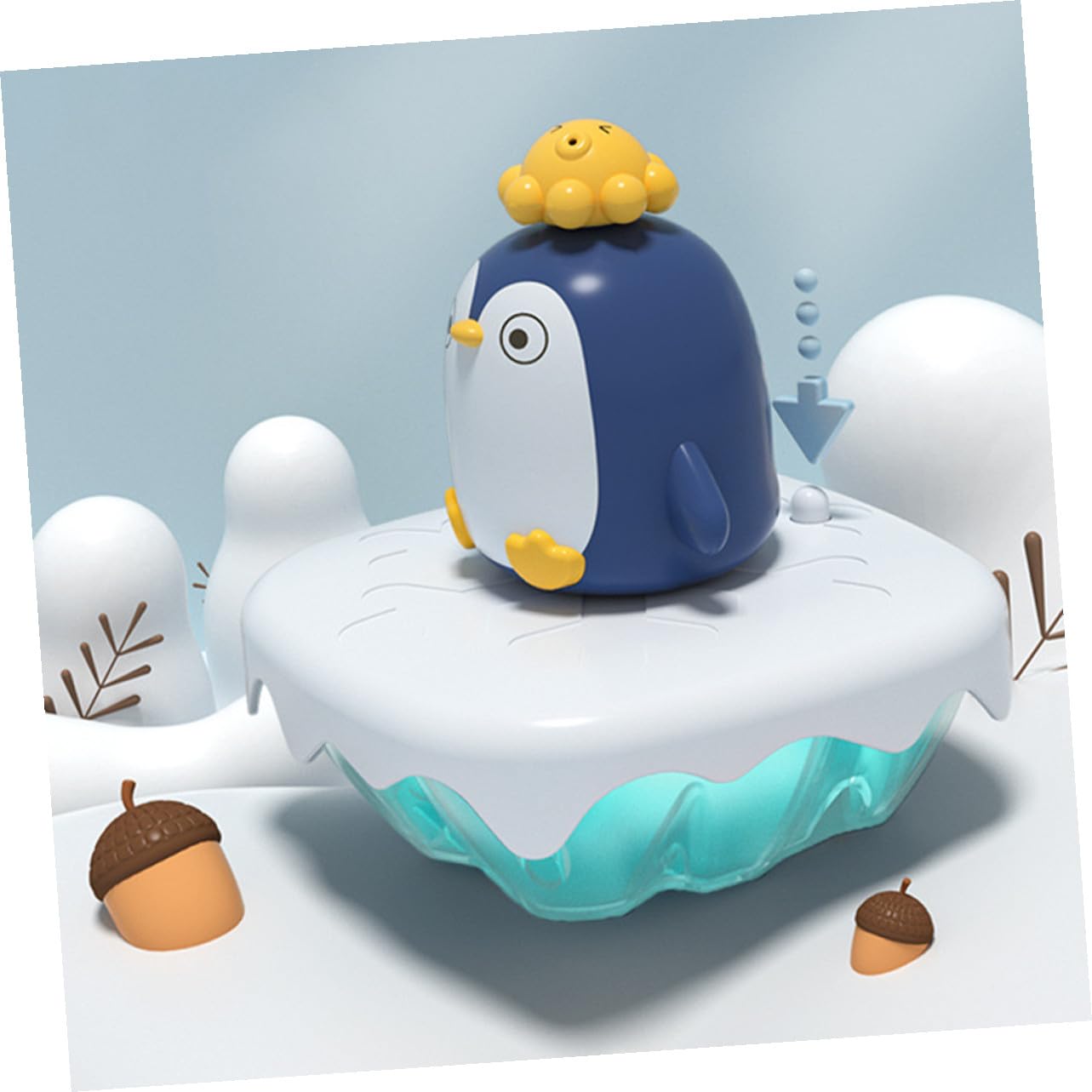 Juguete de Baño Pingüino Rociador de Agua 1 Set Abs para Bebés