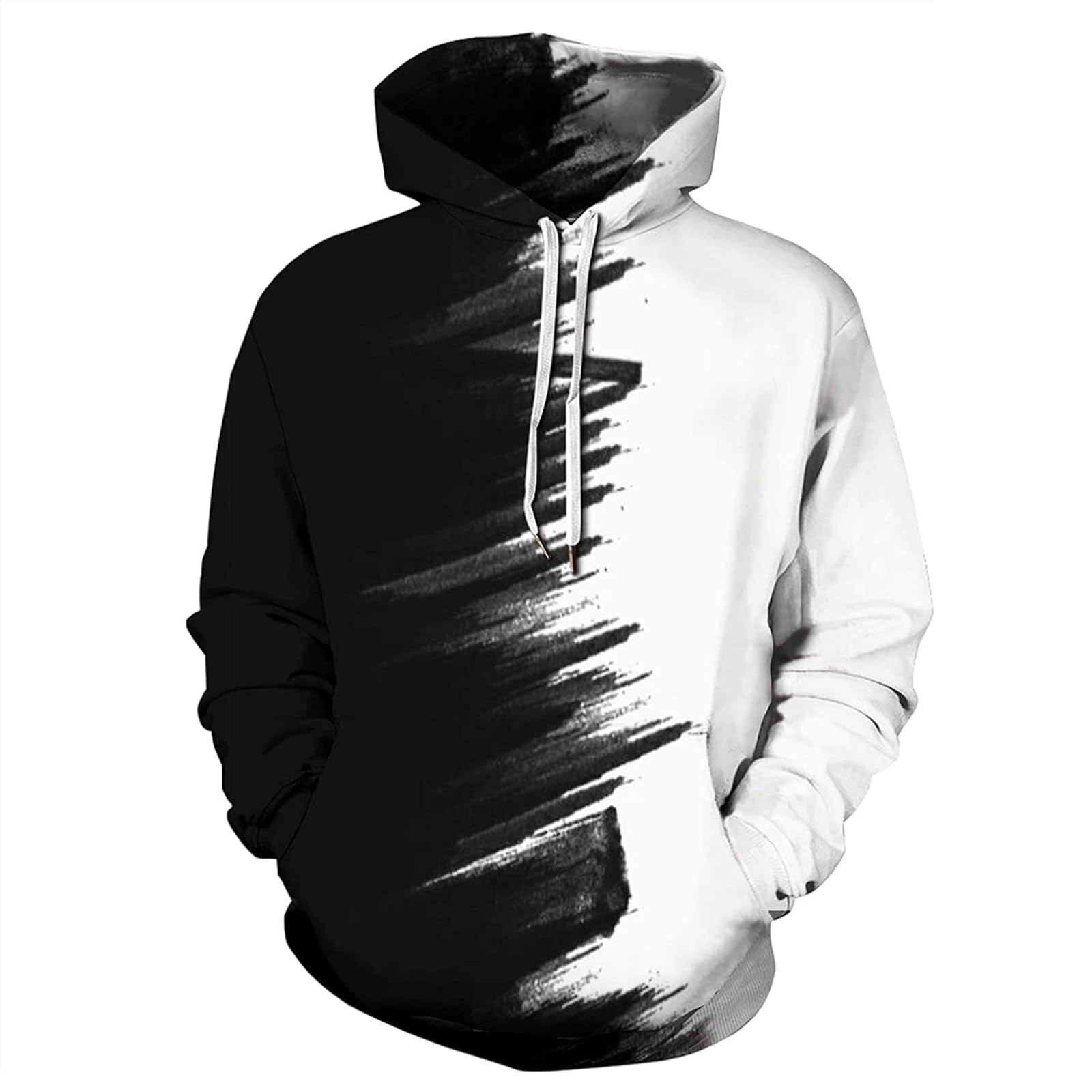 Men's Unisex Novelty 3D Printed Pullover Hoodies Sweatshirt with Pockets
