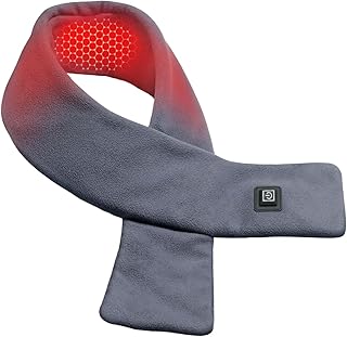 電気式加熱スカーフ,電気式ソフトフリースネックウォーマー,調整可能 な 3 段階 温度 設定 ヒーテッド スカーフ 加熱 首巻き | 女性男性兼用 肩背中対応 冬 スキー ランニング 旅行 アウトドア クリスマス イースター 贈り物 ストッキングスタッファー