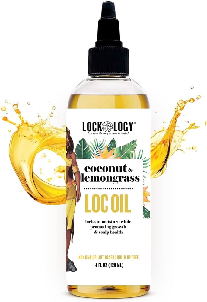 Lockology Loc Oil; Coconut Lemongrass Loc Moisturizer for Dreads