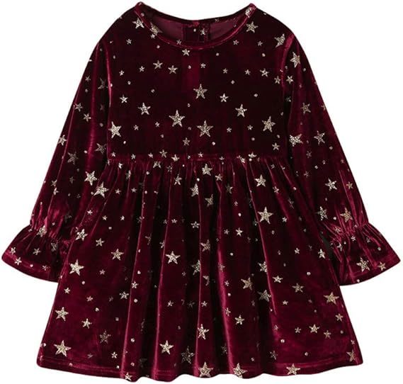 Amazon Littlespring ビロード ワンピース キッズ 長袖 かわいい ベロアドレス 子供 春秋 ワンピース チュニック 通販