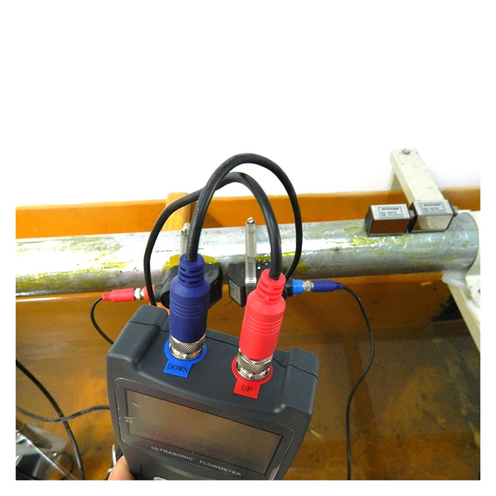 Medidor de Flujo Medidor De Flujo Agua TDS-100H con Sensor M2 (DN50 ~ DN700mm, 0-160 ℃), Ultrasónico Líquido Digital Portátil, Transductor