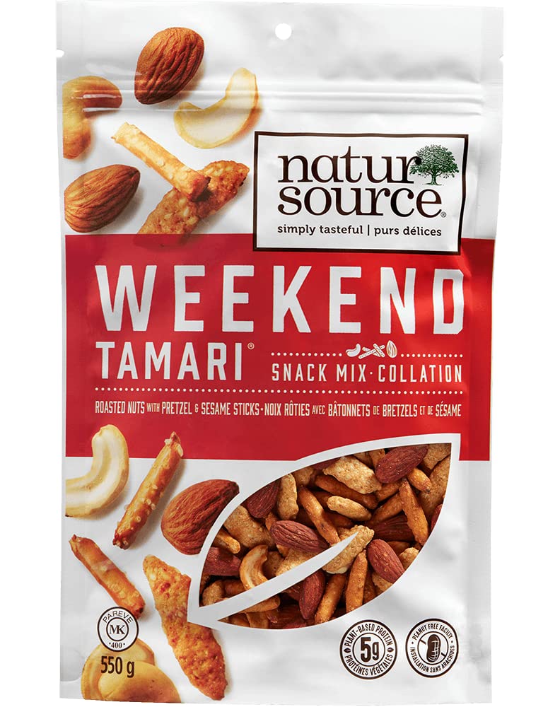 naturSource Nut Mix Gourmet Selection Smokey Praline Almonds, Made in Canada Value Size Re-Sealable Pack - 5