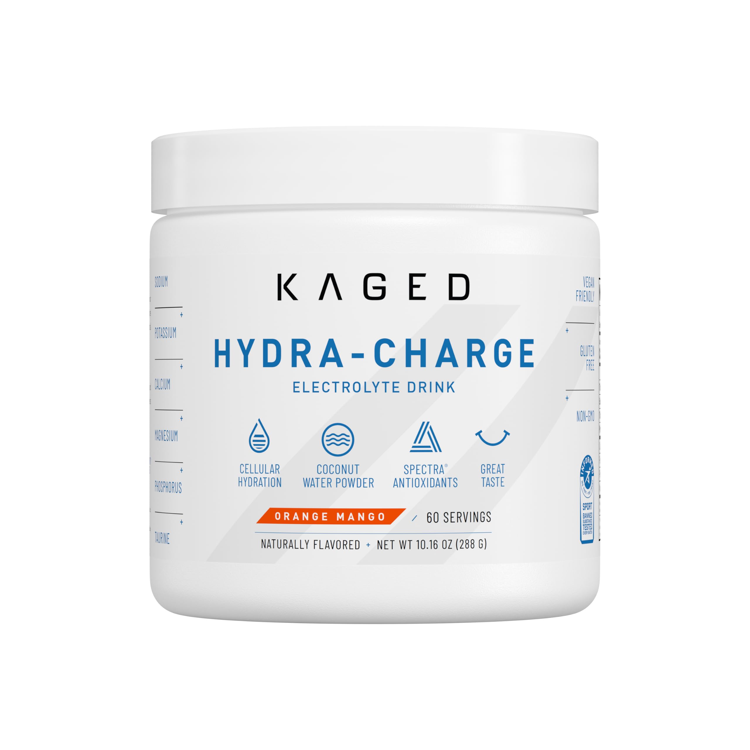 Kaged Hydration Electrolytes Powder | Orange Mango | 60 Servings