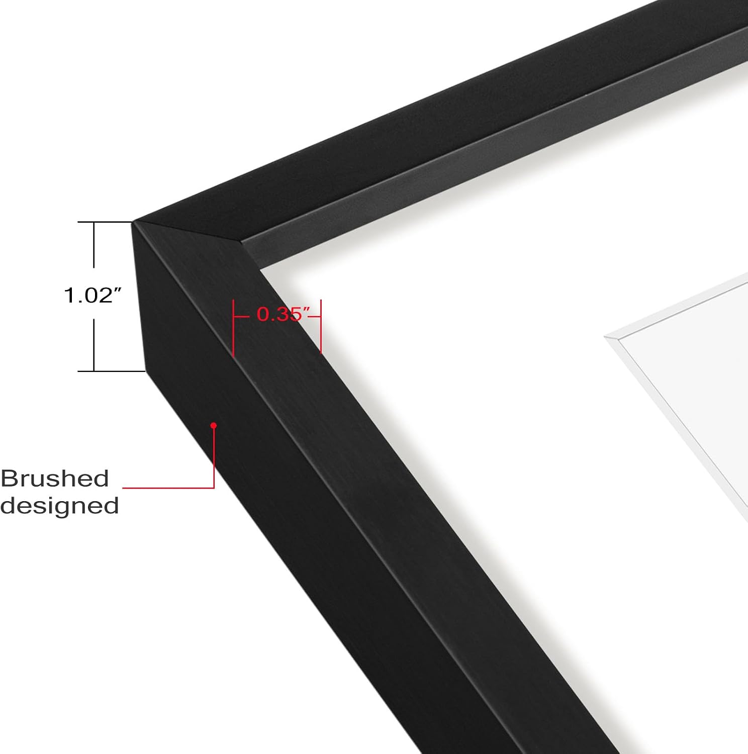Golden State Art, Black 8x10 Aluminum Picture Frame - Display Photos 5x7 with Mat or 8x10 inch Without Mat - Shatter-Resistant Glass Metal Photo Frame for Wall or Tabletop Display (2 Pack)