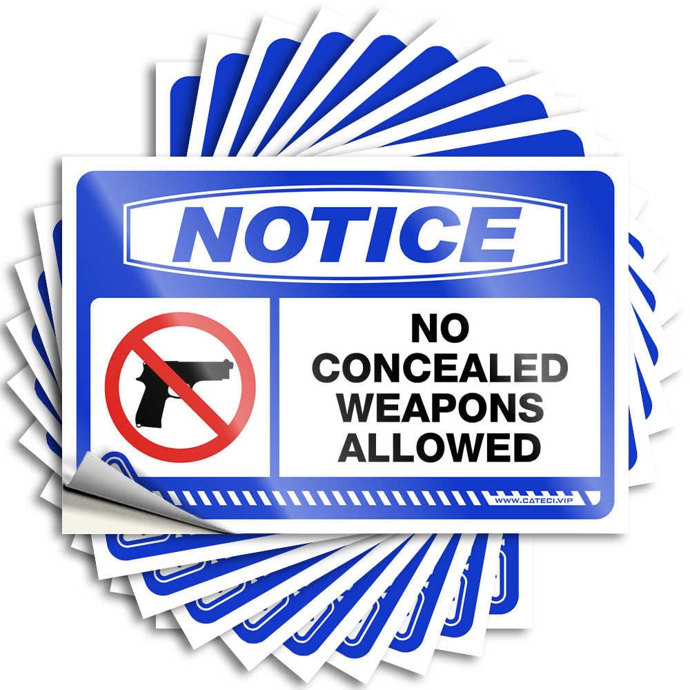 Funny Sticker Summer Stone Autumn Bottle Notice No Concealed Weapons Allowed - Scratch Resistant Stickers(6X9CM)