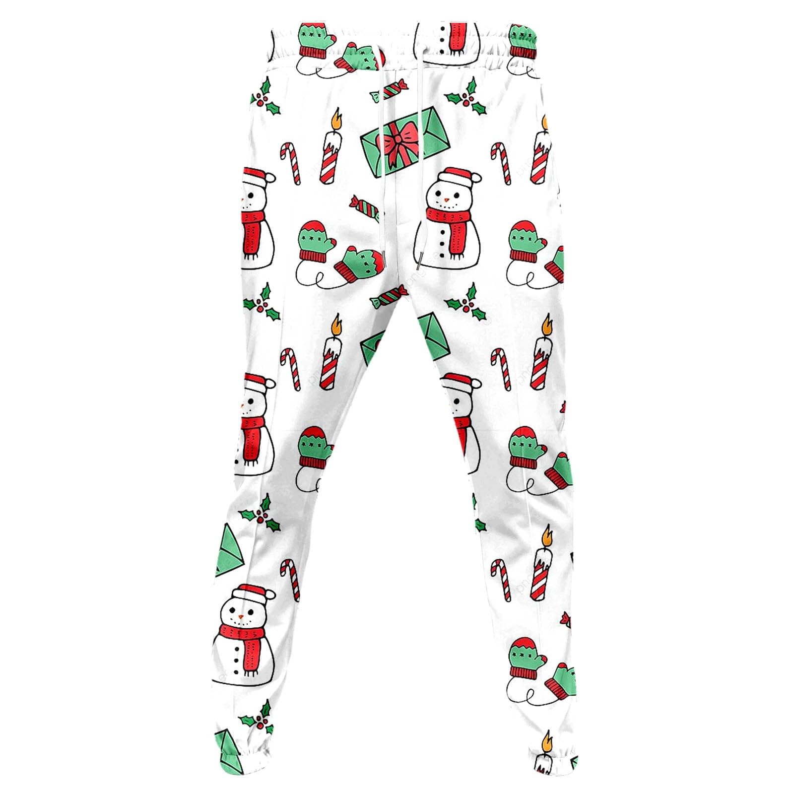Generisch Świąteczny dres męski do joggingu, świąteczny strój treningowy, zestaw świąteczny, zabawny strój na Boże Narodzenie, 2-częściowy strój bożonarodzeniowy z polarowymi bluzami i spodniami do
