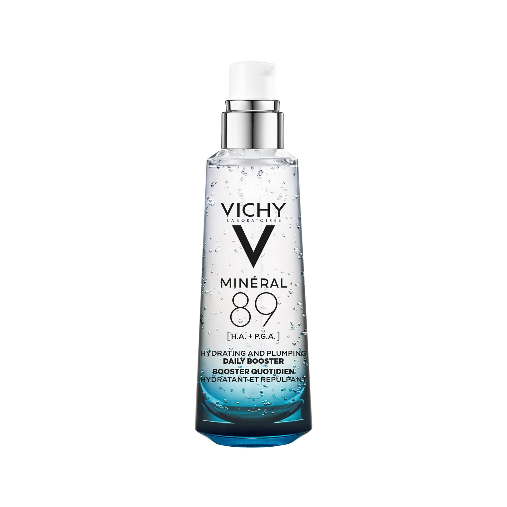 Vichy Sérum Concentrado y Fortificante, Efecto Hidratante, Reparador y Fortalecedor, Con Ácido Hialurónico y Agua Volcánica, Fórmula Única, Minéral 89, 75 ml