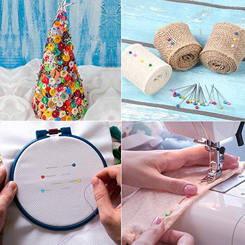 image for Pllieay 220 PCS Sewing Pins 38mm Multicolor Straight Quilting Pins I
