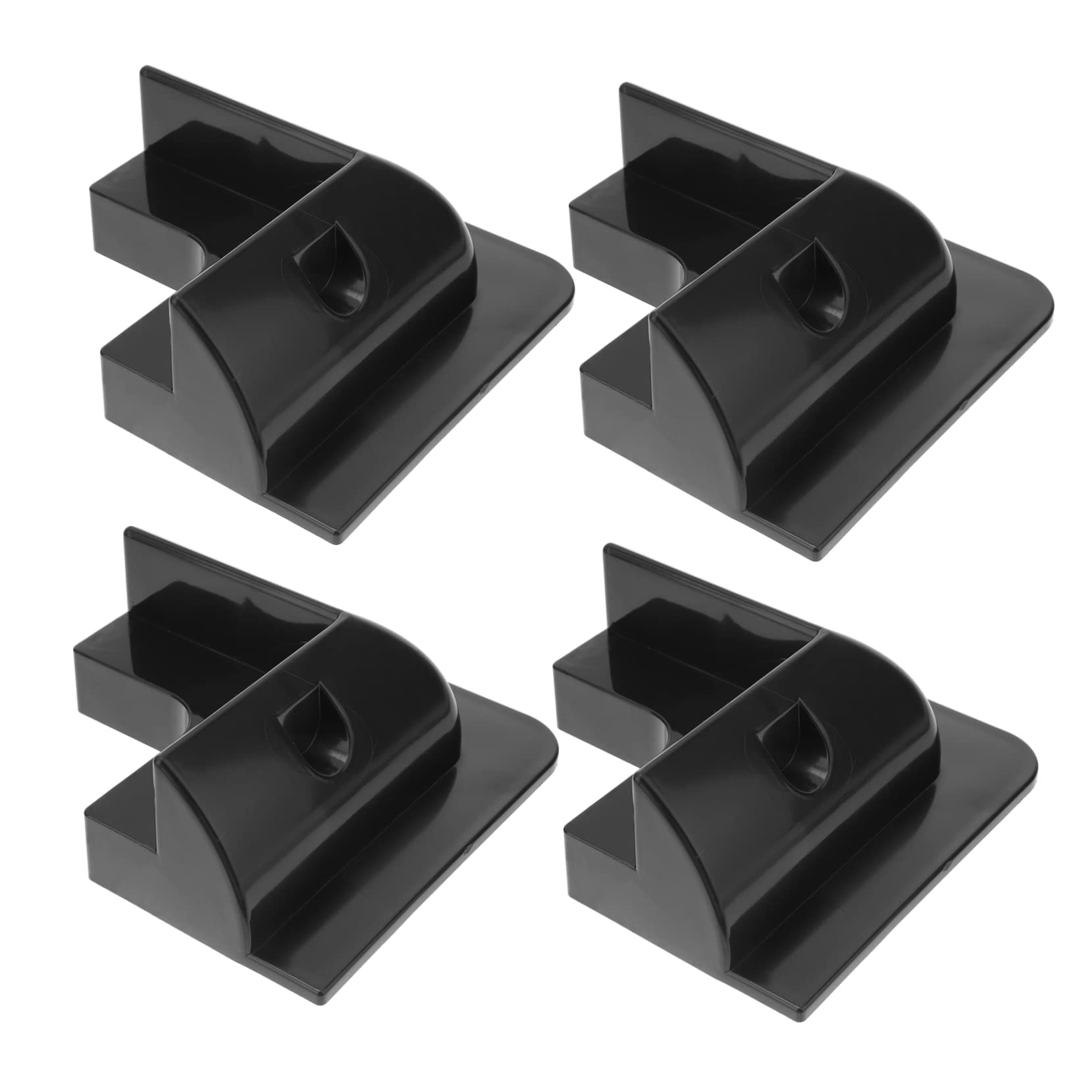 Kit 4 Supporti Angolari per Pannelli Solari per Camper, Plastica Nera, per Veicoli e Tetti, Montaggio Stabile e Pratico | Rv e Garage, Set di Montaggio Angolare, Struttura Compatta per Installazione Ordinata