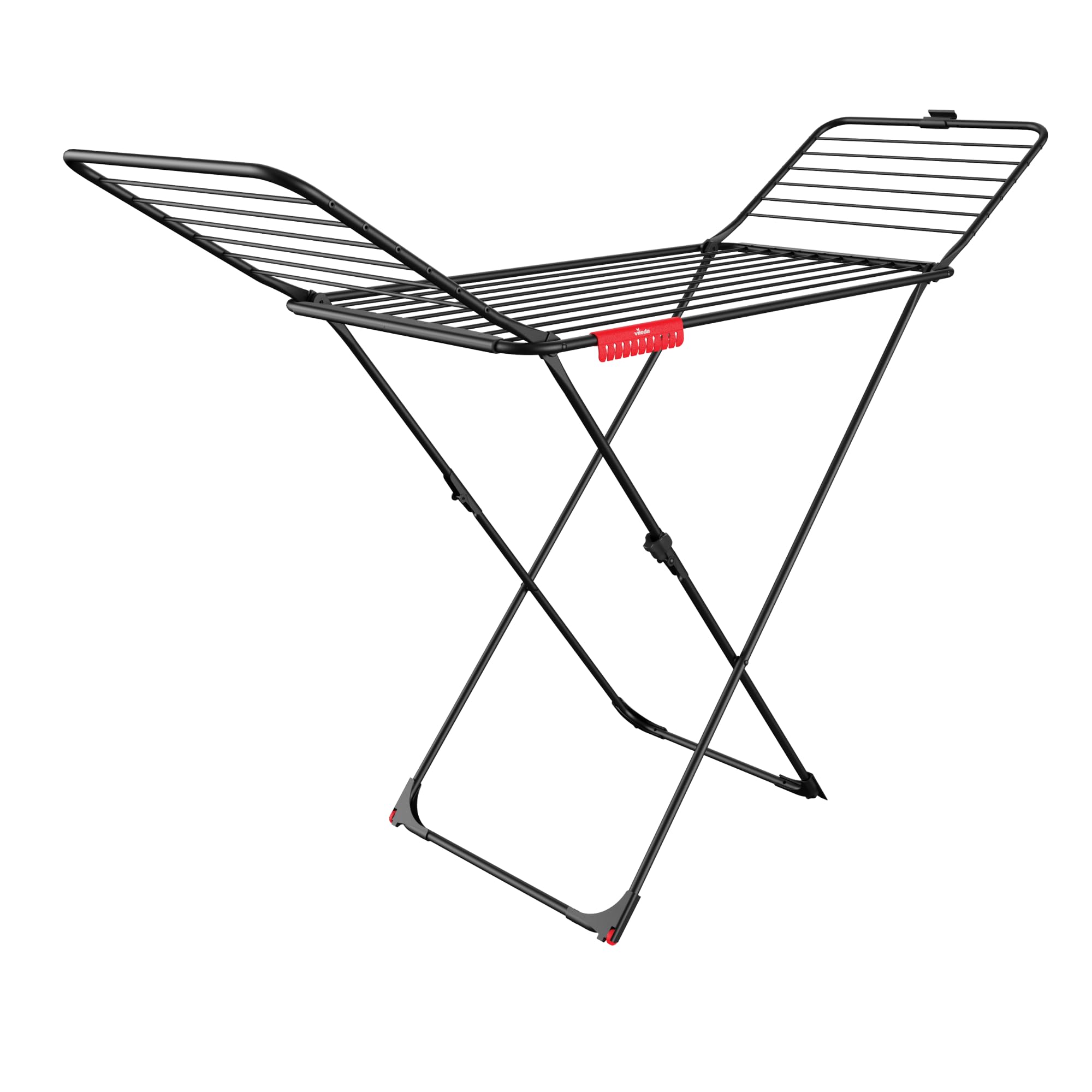 Vileda Black Ultimate Extra Clothes Airer, 20M Drying Space, Holds 2 Wash Loads