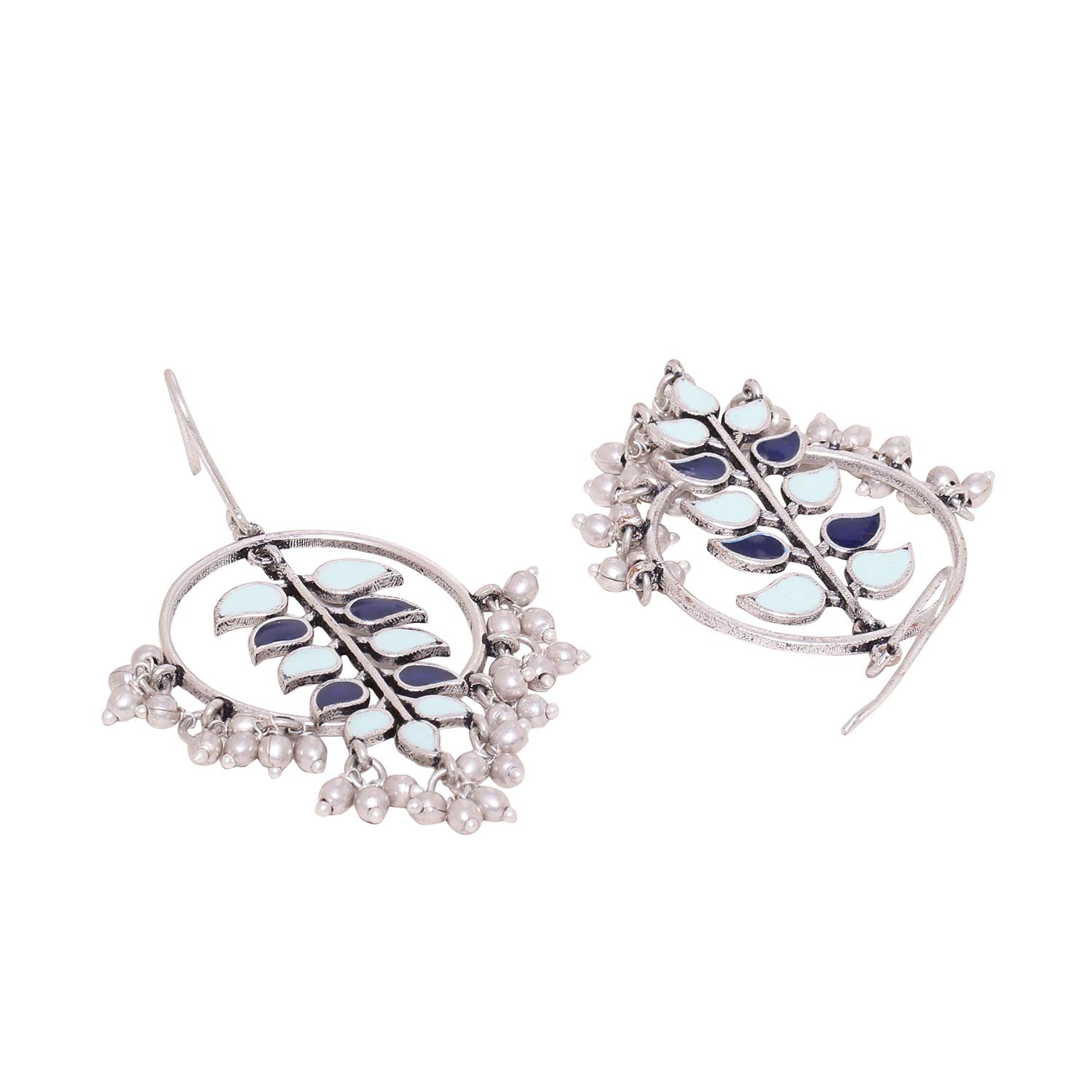 Brass Hoop Style Dangler Earrings with Beads
