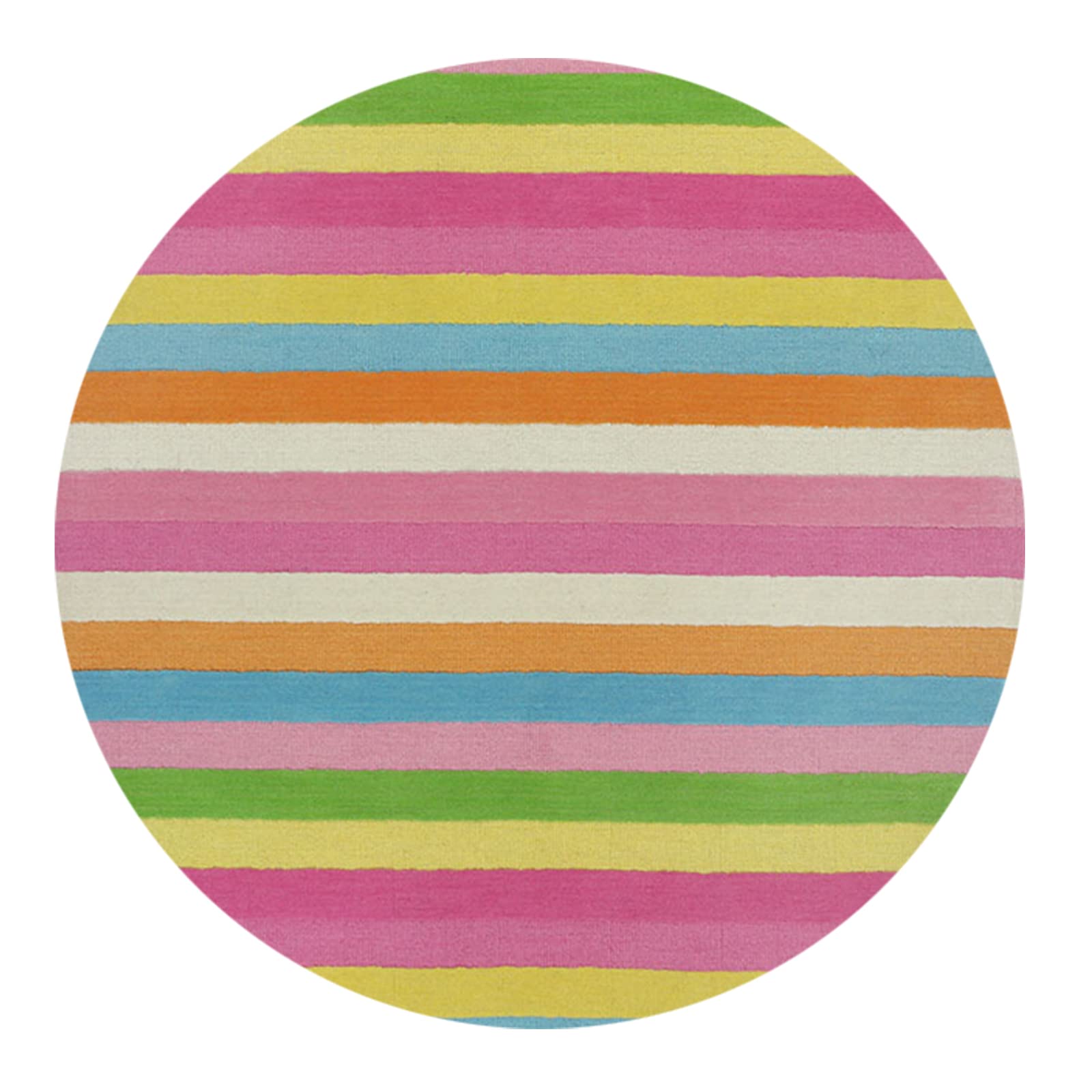 Tappeto Rotondo Cameretta Bambini - Motivo Leone In Finto Cashmere | Ø 160 Cm, Arancione - Foto 4