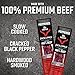 Jack Link's Beef Steak, Peppered - Protein Snacks, Meat Snack with 22g of Protein, Made with 100% Beef, Individually Wrapped Bulk Snack Pack, Keto Friendly - 2 Oz. (12 Count)