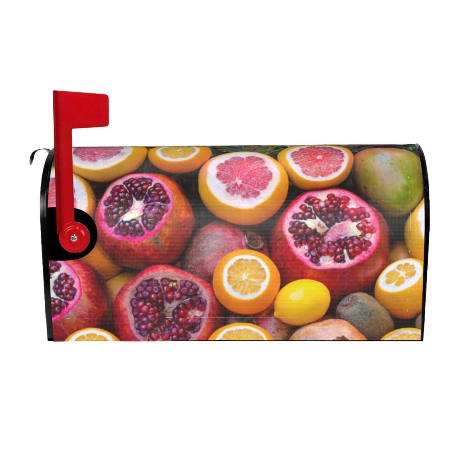 Fruit Picture-Standard Print Mailbox Cover Wraps Post Letter Box Cover Decor For Outside Garden Yard Farmhouse Home