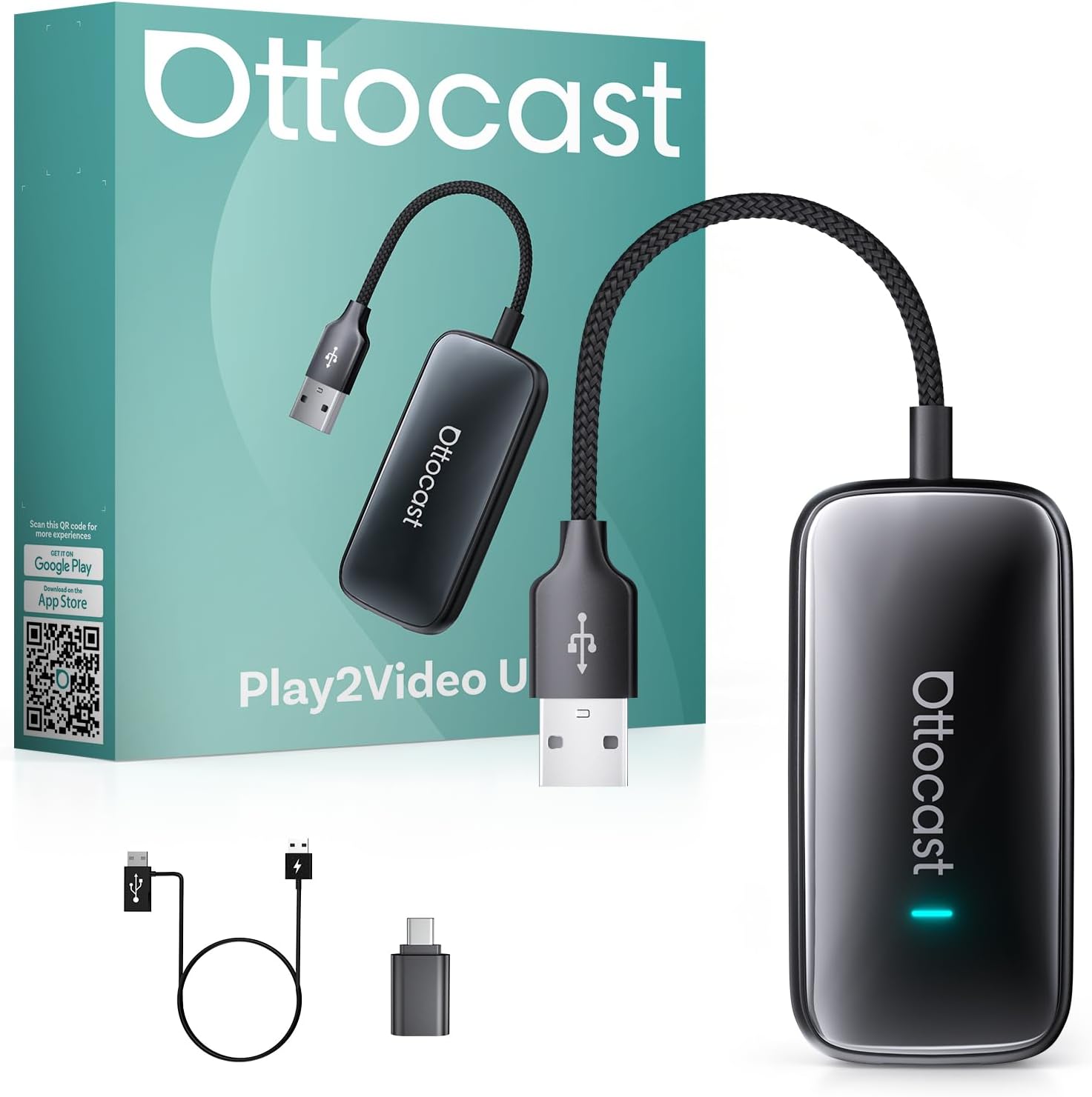 OTTOCAST Play2Video Ultra Wireless CarPlay AI Magic Box