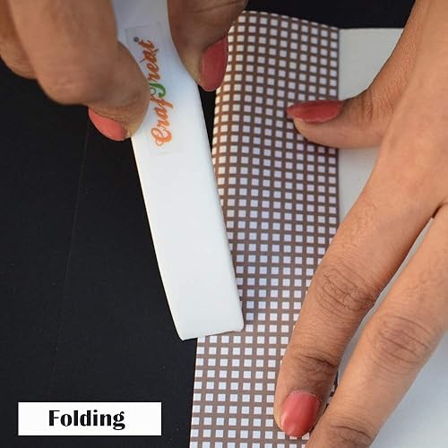 Miniatura 5 de CrafTreat Carpeta de hueso de teflón y herramienta de puntuación - Levantador - Puntuador de papel para manualidades de papel, origami,