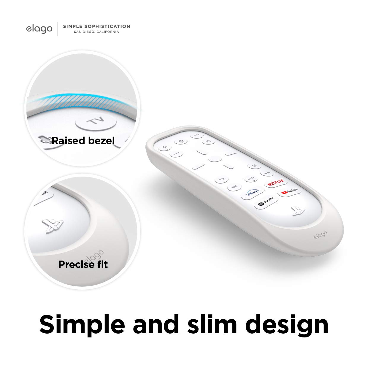 elago Coque en Silicone pour PlayStation 5 Media Remote | Compatible avec la Télécommande Média PS5 (Blanc)