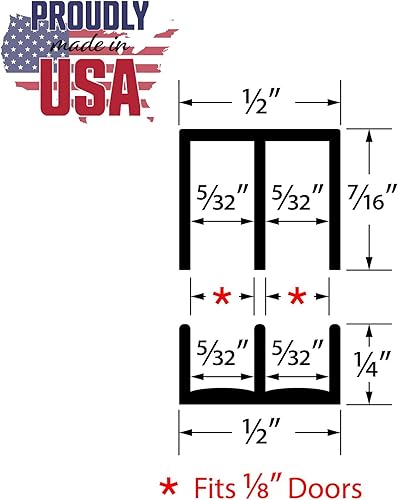 Miniatura 2 de OUTWATER Plastics - Juego de rieles para puertas correderas de plástico marrón de 4 pies de largo para paneles de 18 pulgadas de grosor (paquete de