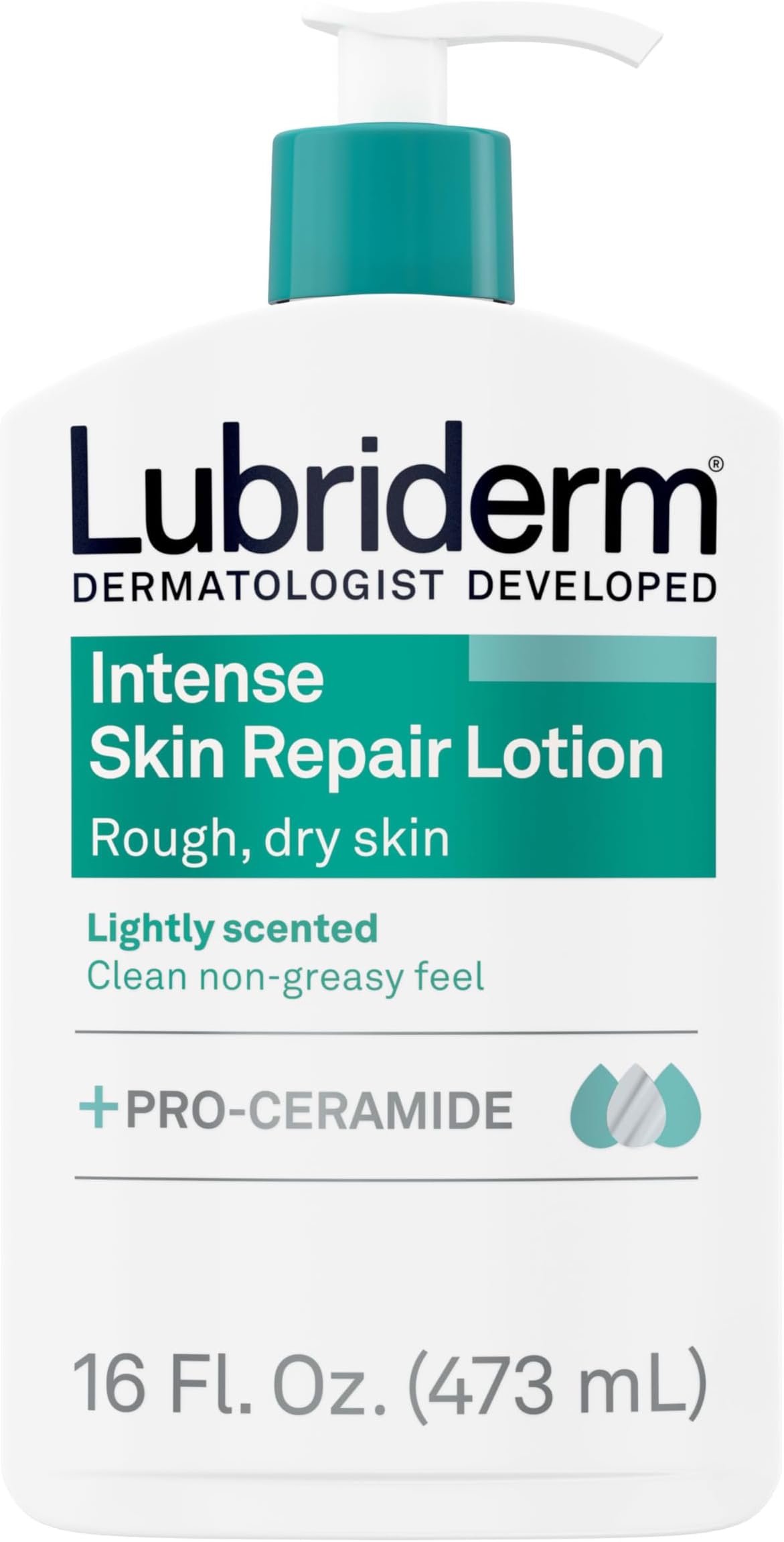 Intense Skin Repair Moisturizing Hand & Body Lotion + Pro-Ceramide, 48-Hour Hydration for Rough, Dry, & Sensitive Skin, Non-Greasy, Hypoallergenic, Lightly Scented, 16 fl. oz