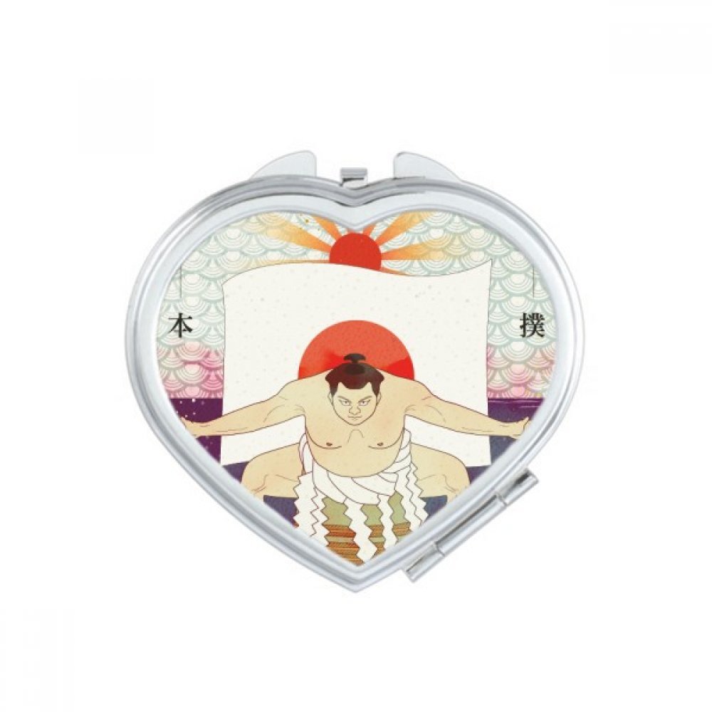 Miroir de poche compact Ukiyo-E Japon Fleur Faisan doré pour maquillage