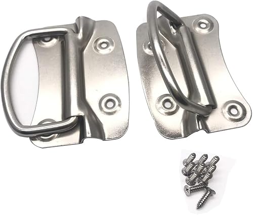 2 unids plata 4 pulgadas tirador mango niquelado caja de aire plegable embebido tirador mango hardware caja tire anillo