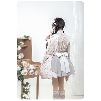 Amazon.co.jp: [hurtbasuketto] 和風洋服 蝶結び メイド服 長袖