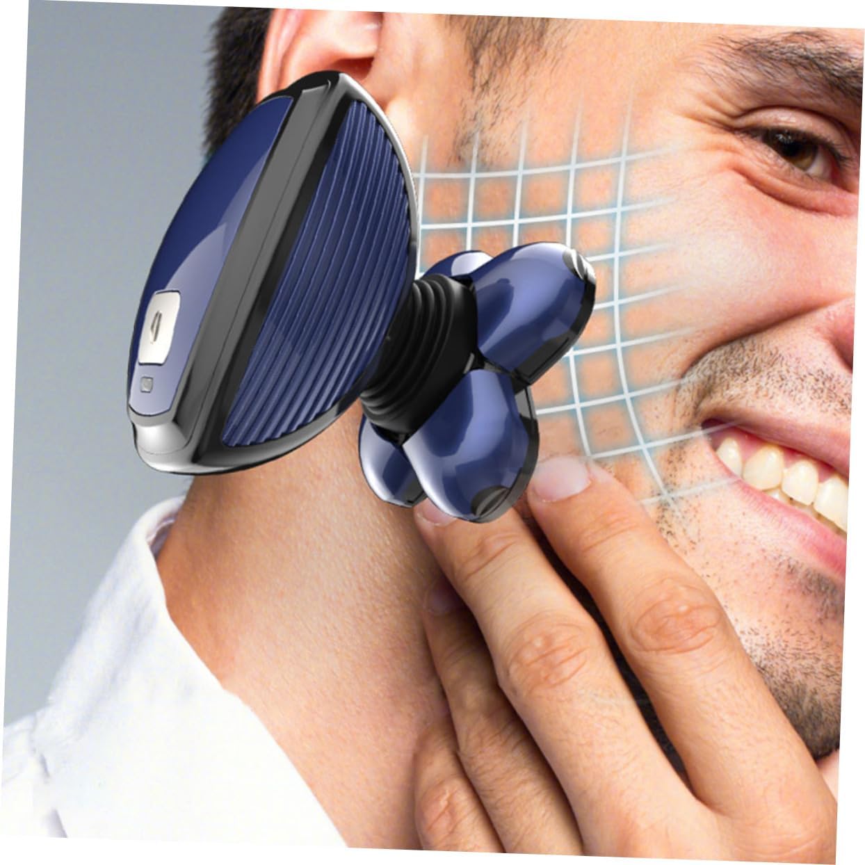 Beard Clippers with Floating Blades USB Rechargeable Electric Trimmer for Fast Hair Removal Wet Dry Use Suitable for Men Facial and Head Shaving