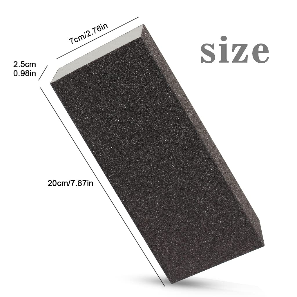 Spugne abrasive, Sabbia. Blocco Spugna for Utensili 5 Pezzi Allungati 3 Grane Grossolana Media Fine Bagnata Asciutta