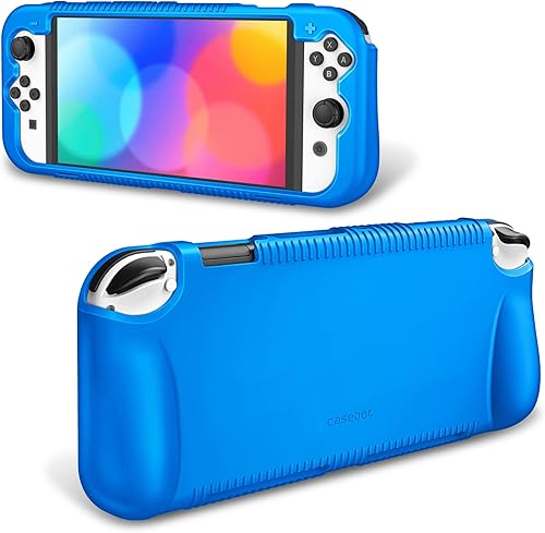 Fintie Case Compatible with Nintendo Switch OLED Model 2021, Soft Silicone Protective Cover, Anti-Slip Shockproof Case wErgonomic Grip, Grip Case