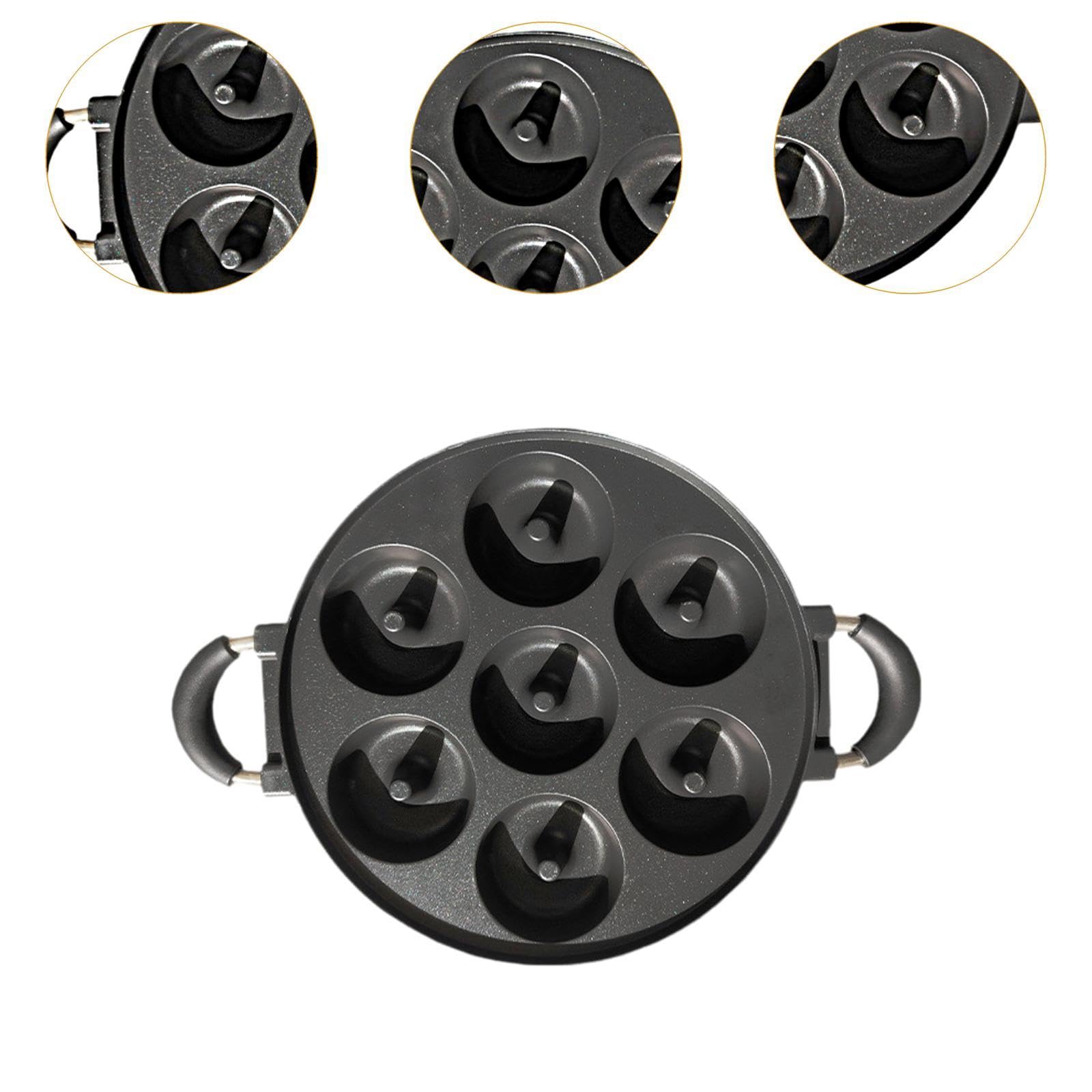 Generic Donut Baking Pan Donut Maker Pan Anti Scald Homemade Breakfast Maker Mini Waffle Maker for Tea Party Brunches Snack Household