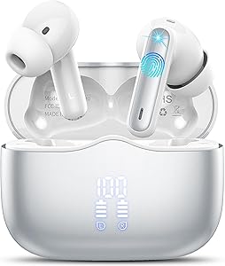 xinwld Bluetooth Headphones, Bluetooth 5.3 Stereo HiFi Immersive Headphones, 40 Hours Wireless In-Ear Headphones with 4 EN…