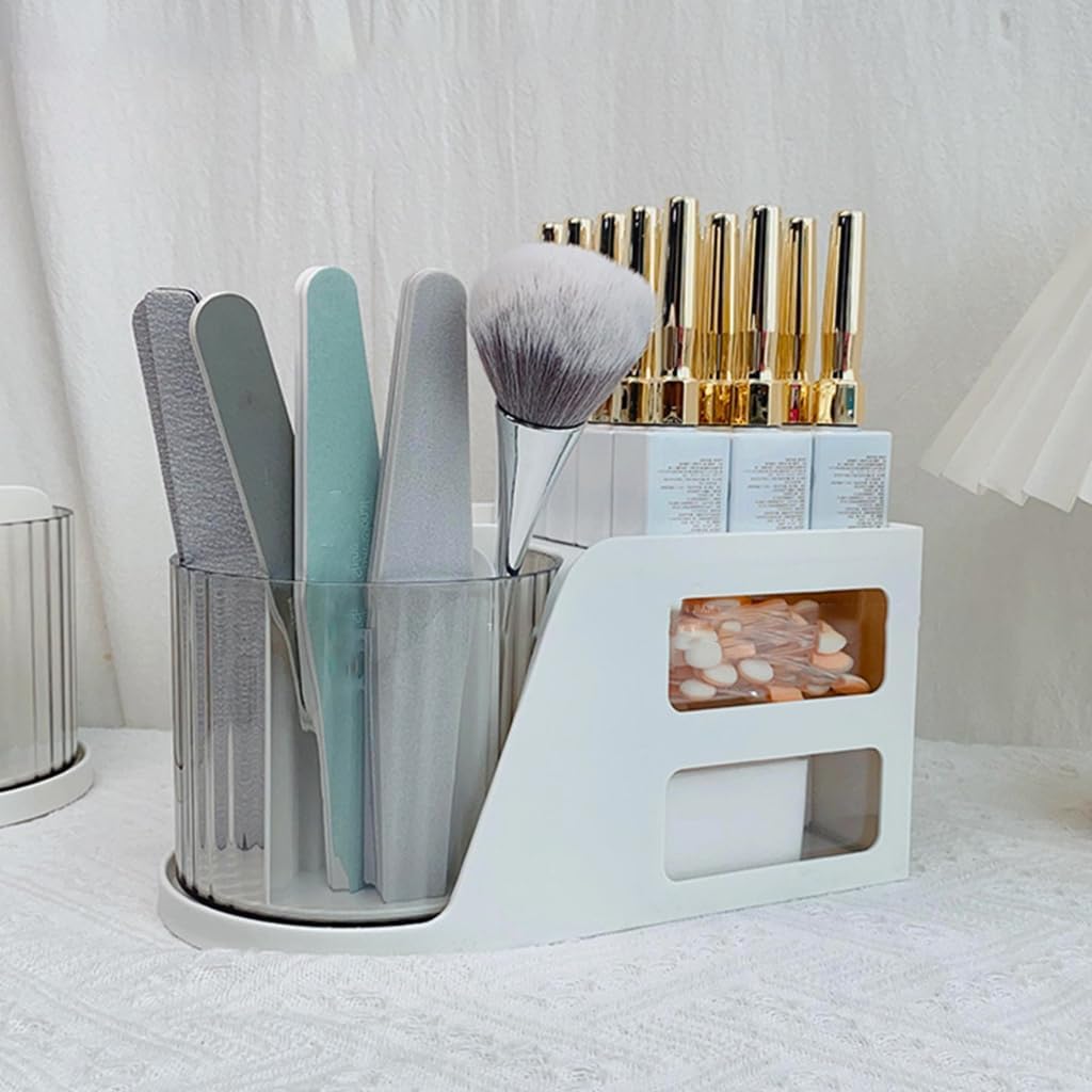 Desktop Storage Box for Art Tools and Makeup Accessories Rotating Pen Holder