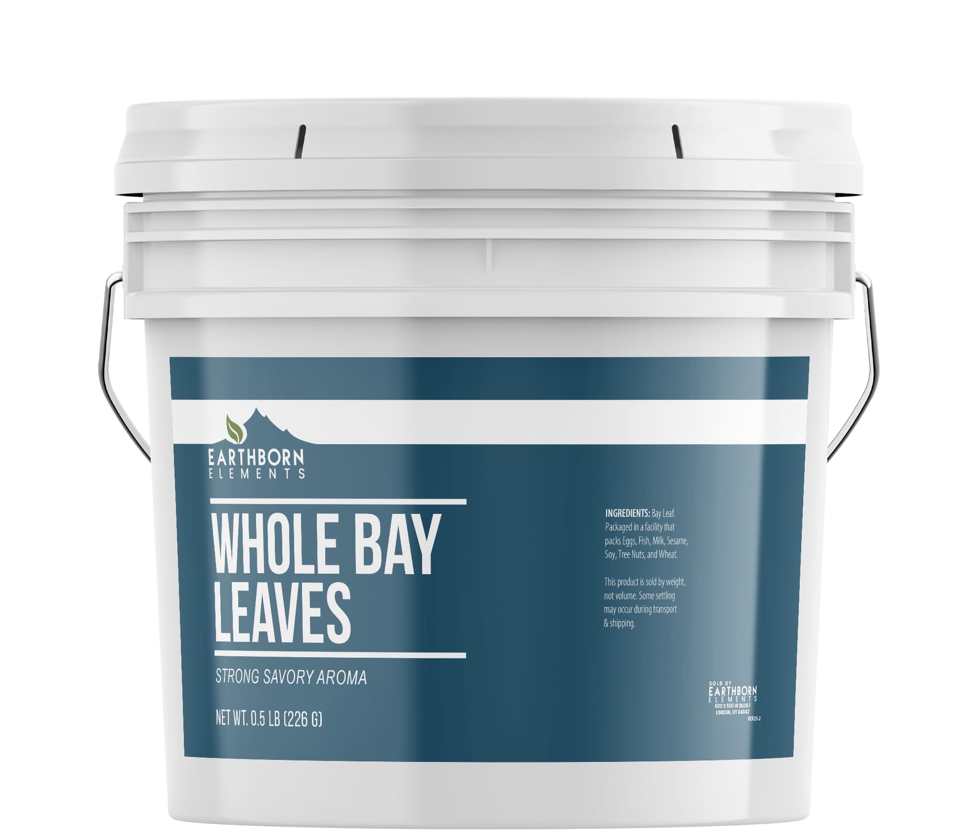 Earthborn Elements Whole Bay Leaves 1 Gallon Bucket, Savory, Bulk Size