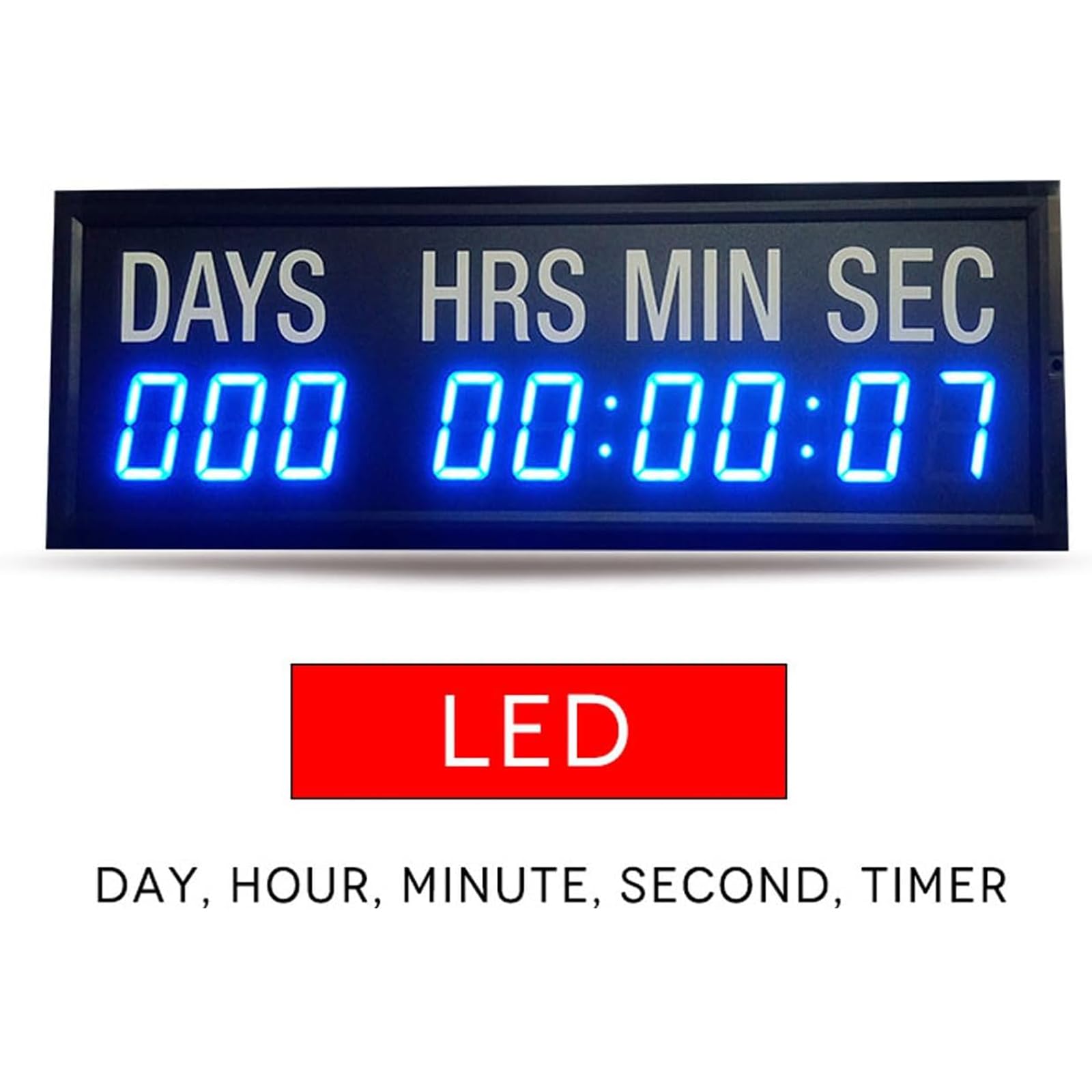 Temporizador De Cuenta Regresiva De 1,8" para Concurso De Debates, con Alarma, Volumen Ajustable, Brillo De 6 Niveles, Formato De 12/24 Horas Y Temporizador De 1000 Días.