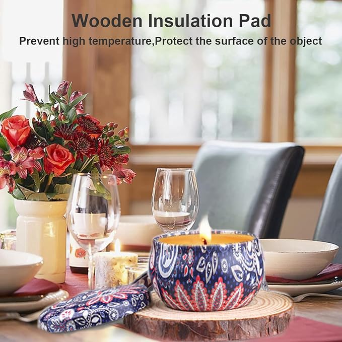 Candle Gifts for Women 8 Pack Scented Candles Gift Basket for Her Mom Sister Friend 180Hours Aromatherapy Candles Set Gift Ideas Soy Wax Candle for Birthday Valentines Mother's Day (with Wooden Pad) - Image 6